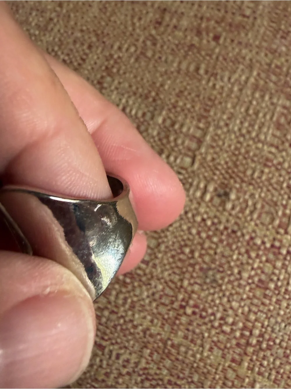 Cider Polished Silver Organic Wave Ring